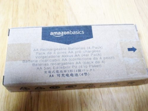 Amazonベーシック充電池のパッケージ
