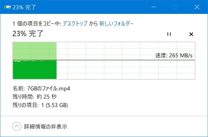 ファイルの転送スピード